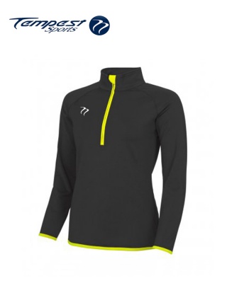 Tempest Black Yellow Half Zip Womens Midlayer